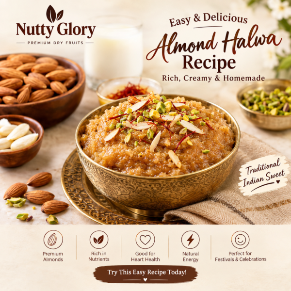 almond halwa recipe
